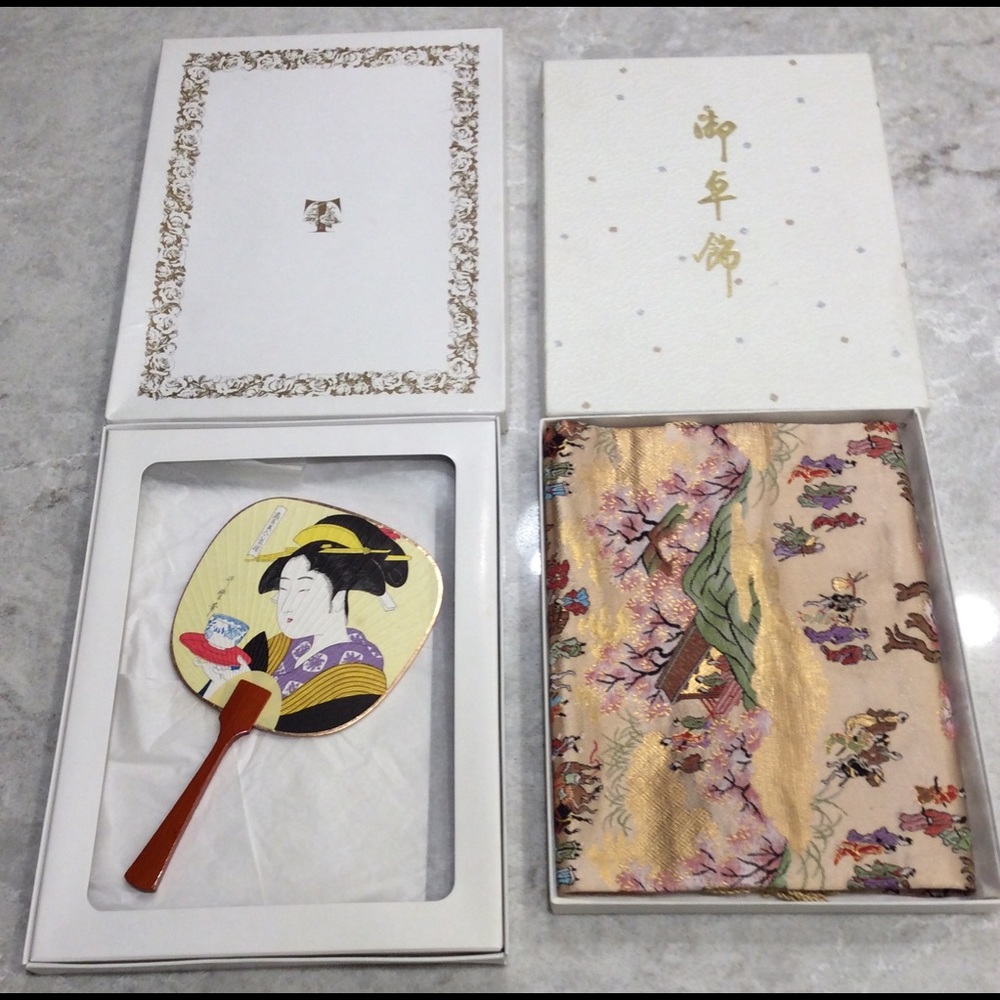 Japanese Fan and Scarf NWT (i)